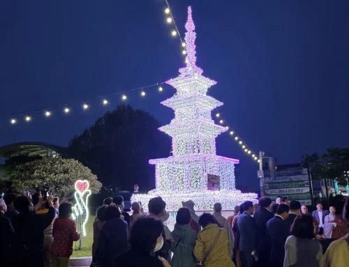 용인시청 석가탑 경관조명